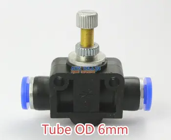 10 kom. cijev OD 6 mm ventil brzina strujanja zraka pneumatski priključak Pritisnite za povezivanje smještajni