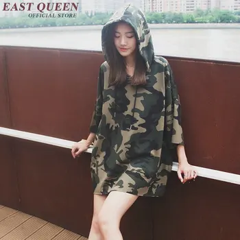 Moda army green hoodie s kapuljačom svakodnevni vojni stil pamučna t-shirt hoodies svakodnevni žena pulover NN0436 CQ