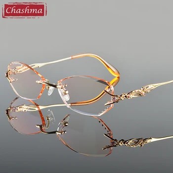 Chashma luksuzni оттеночные leće kratkovidnost naočale Naočale za čitanje diamond rezanje okvira titan bodovi se okvir za žene