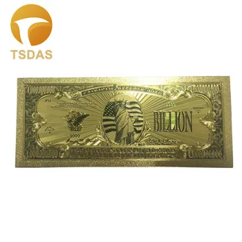 10 kom./lot SAD-Zlatni novčanica od 1 milijarde novčanica od 24 do позолоченная valuta u boji novčanice za zbirke Drop Ship