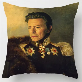 Hot Prodaja David Bowie Replaceface Customized Zippered Square Baciti Pillowcase Zippered Pillow Sham Zaštitnik