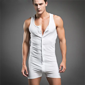Ljeta su topla rasprodaja muškarci body body seksualno kvaliteta gospodo onesies Potkošulja muška pidžama Bodybuilding pamučna Majica pidžama muškarci